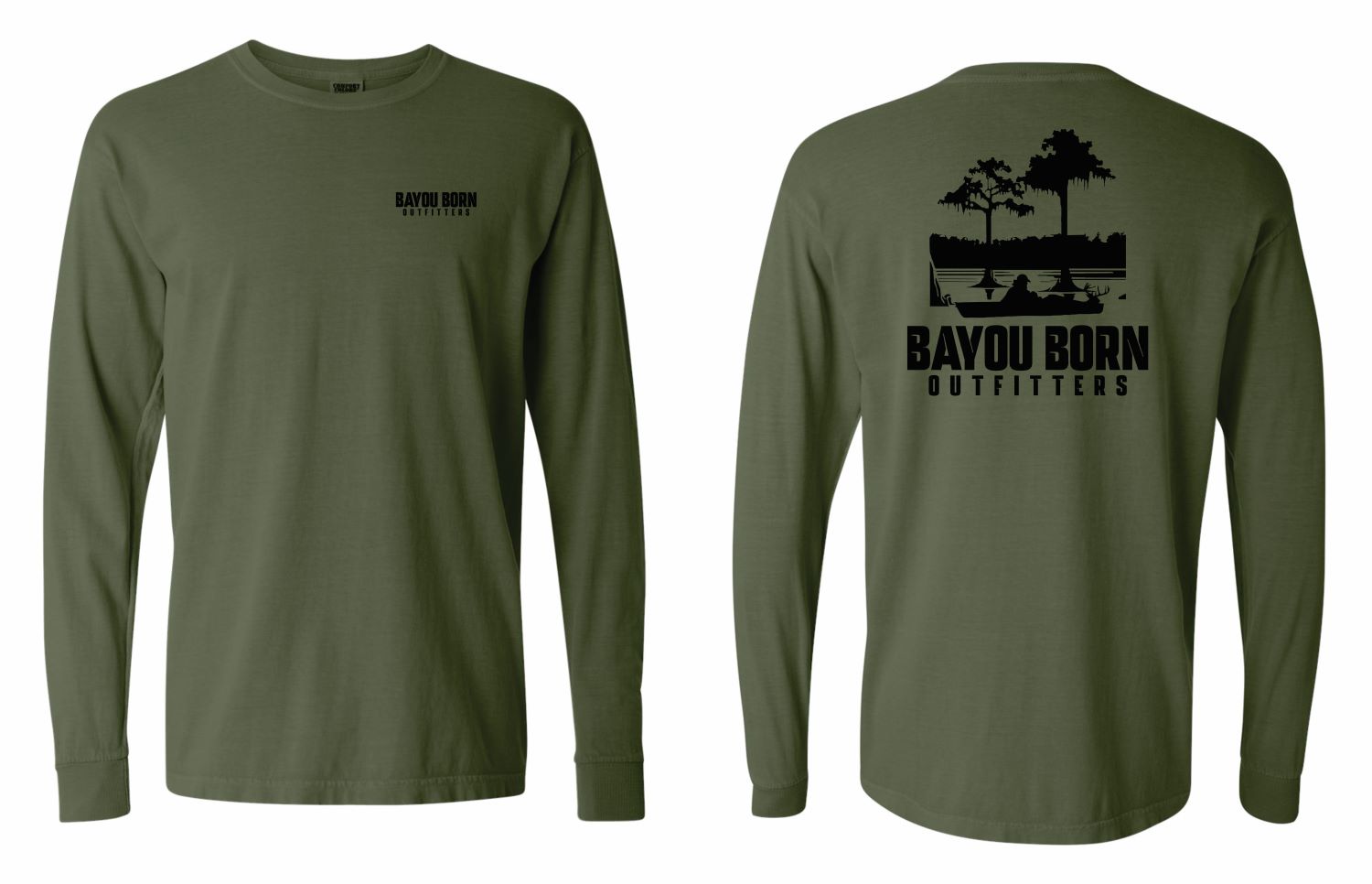 Bayou Born Outfitters Logo LS T-Shirt