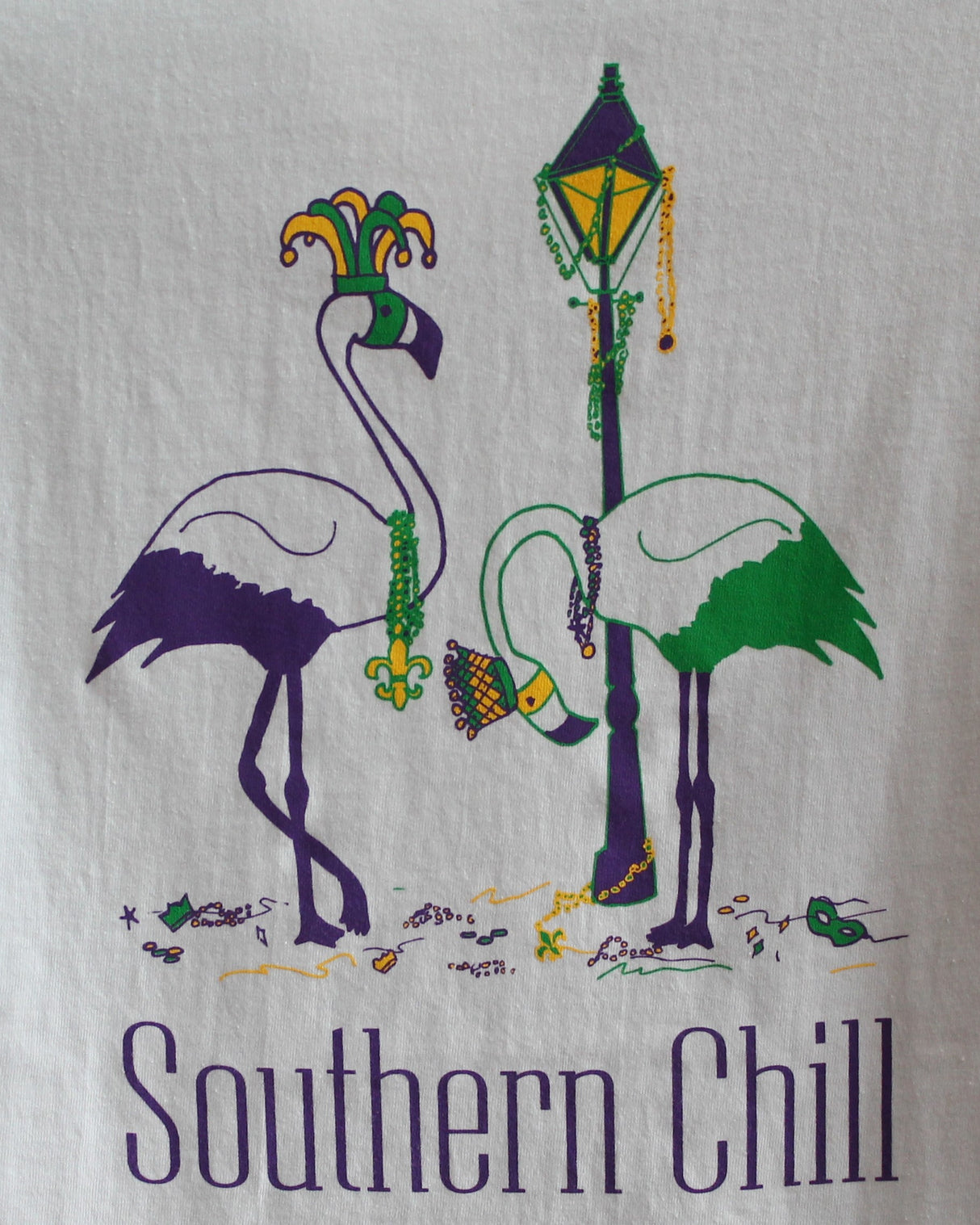 Mardi Gras Flamingos 2 T-shirt